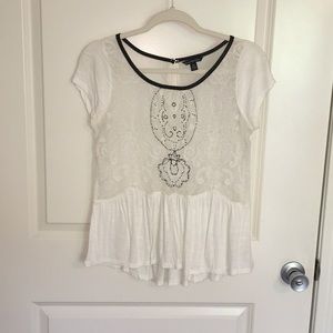 American Eagle detailed mesh shirt